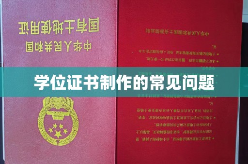 峰峰矿区学位证书制作的常见问题