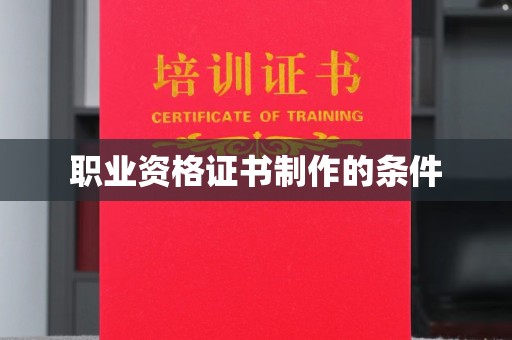峰峰矿区职业资格证书制作的条件