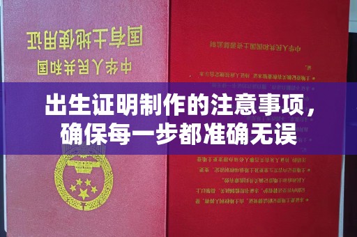 峰峰矿区出生证明制作的注意事项，确保每一步都准确无误