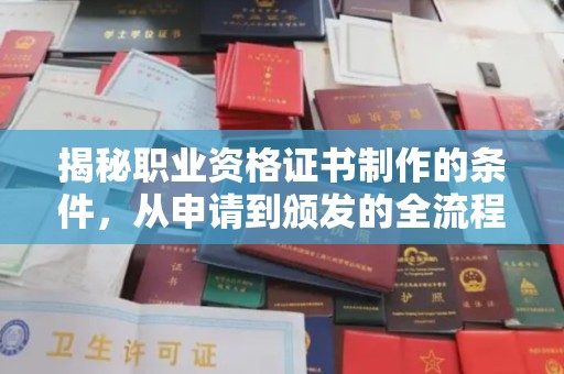 峰峰矿区揭秘职业资格证书制作的条件，从申请到颁发的全流程解析