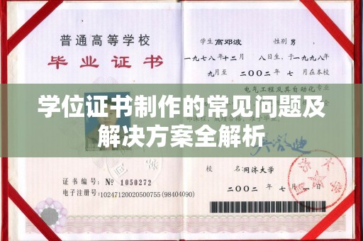 峰峰矿区学位证书制作的常见问题及解决方案全解析