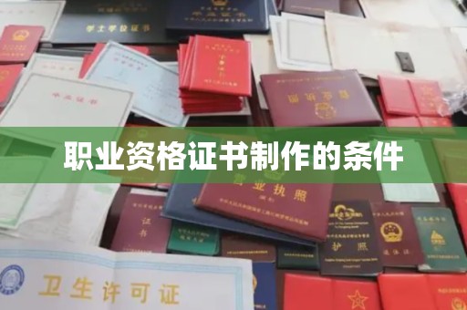 峰峰矿区职业资格证书制作的条件